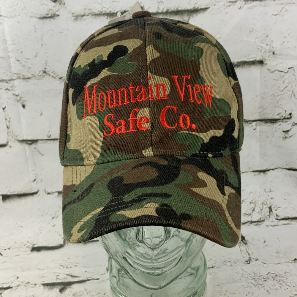 Mountain View Safe Co. Ballcap Hat Camo Strap Back Advertising